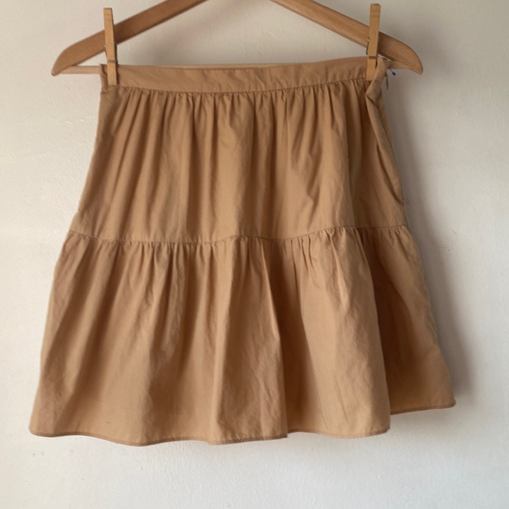 NWT Madewell 0 Khaki Ruffle-Hem Skirt